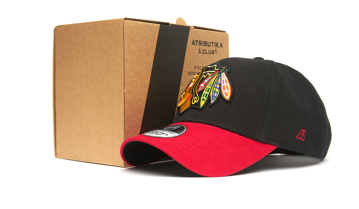 31347 Бейсболка Chicago Blackhawks №7, черн.-красн., 55-58 (ТМ ATRIBUTIKA&CLUB) - фото №5