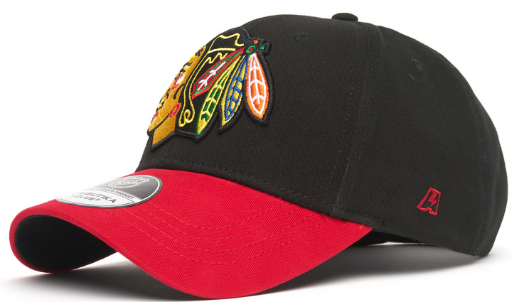 31347 Бейсболка Chicago Blackhawks №7, черн.-красн., 55-58 (ТМ ATRIBUTIKA&CLUB) - фото №2