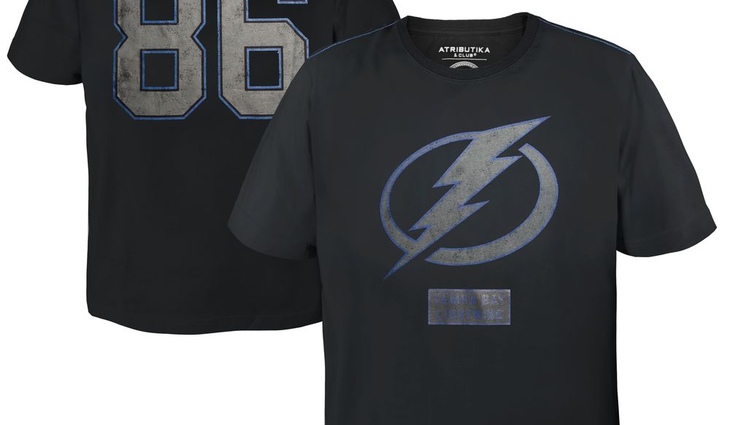 310270 Футболка Tampa Bay Lightning №86, черн., XS (ТМ ATRIBUTIKA&CLUB) - фото №1